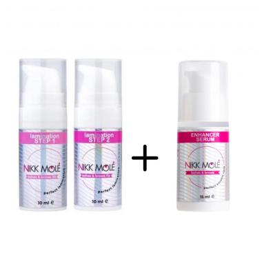 Набор составов Nikk Mole (1 и 2) + сыворотка Perfect keratin care, 2*10 мл, 1*15 мл