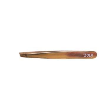 Пинцет Zola Gold скошенный