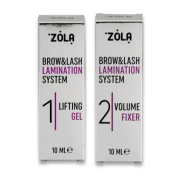 Набор составов Zola Lamination System (серые) №1,2 для ламинирования бровей и ресниц (10 мл)