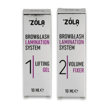 Набор составов Zola (№1,2) для ламинирования, 2*10 мл