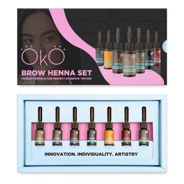 Набор хны OkO для бровей, 7*5 г
