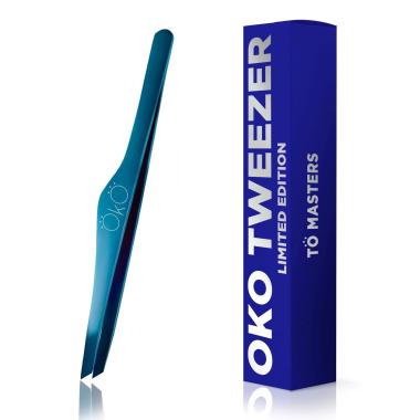 Пинцет OkO Blue Magic Premium скошенный