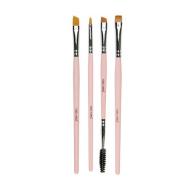 Набор кистей Nikk Mole Pink для бровей (4 шт)