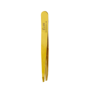Пинцет Elan proficiency Gold для бровей, скошенный