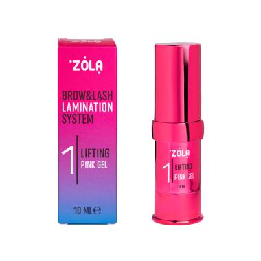 Состав Zola Lifting Pink Gel №1 для ламинирования ресниц и бровей (10 мл)
