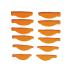 Набір валиків Zola Extra Curl Styling Pads силіконових, 6 пар