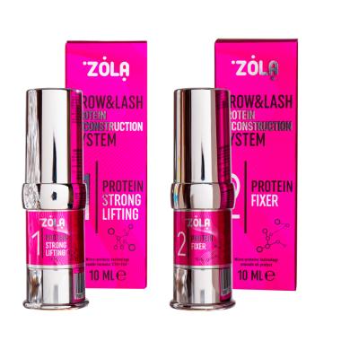 Набор составов Zola Brow&Lash Protein Reconstruction System №1, 2, 2*10 мл
