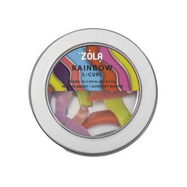 Набор валиков Zola Rainbow L-Curl силиконовых, 6 пар