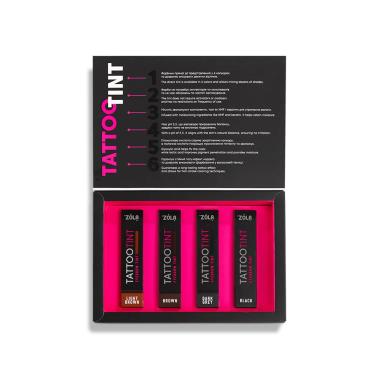 Набір фарби Zola Tattoo Tint для брів та вій (4*15 мл)