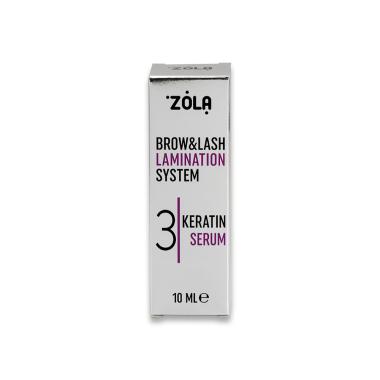 Состав Zola №3 Keratin Serum для бровей и ресниц, 10 мл